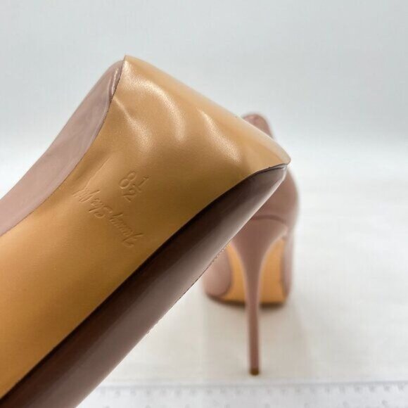 FSJ Nude Women's Pointed Toe Classic Pumps High Heels Slip On Office Party - Picture 5 of 7